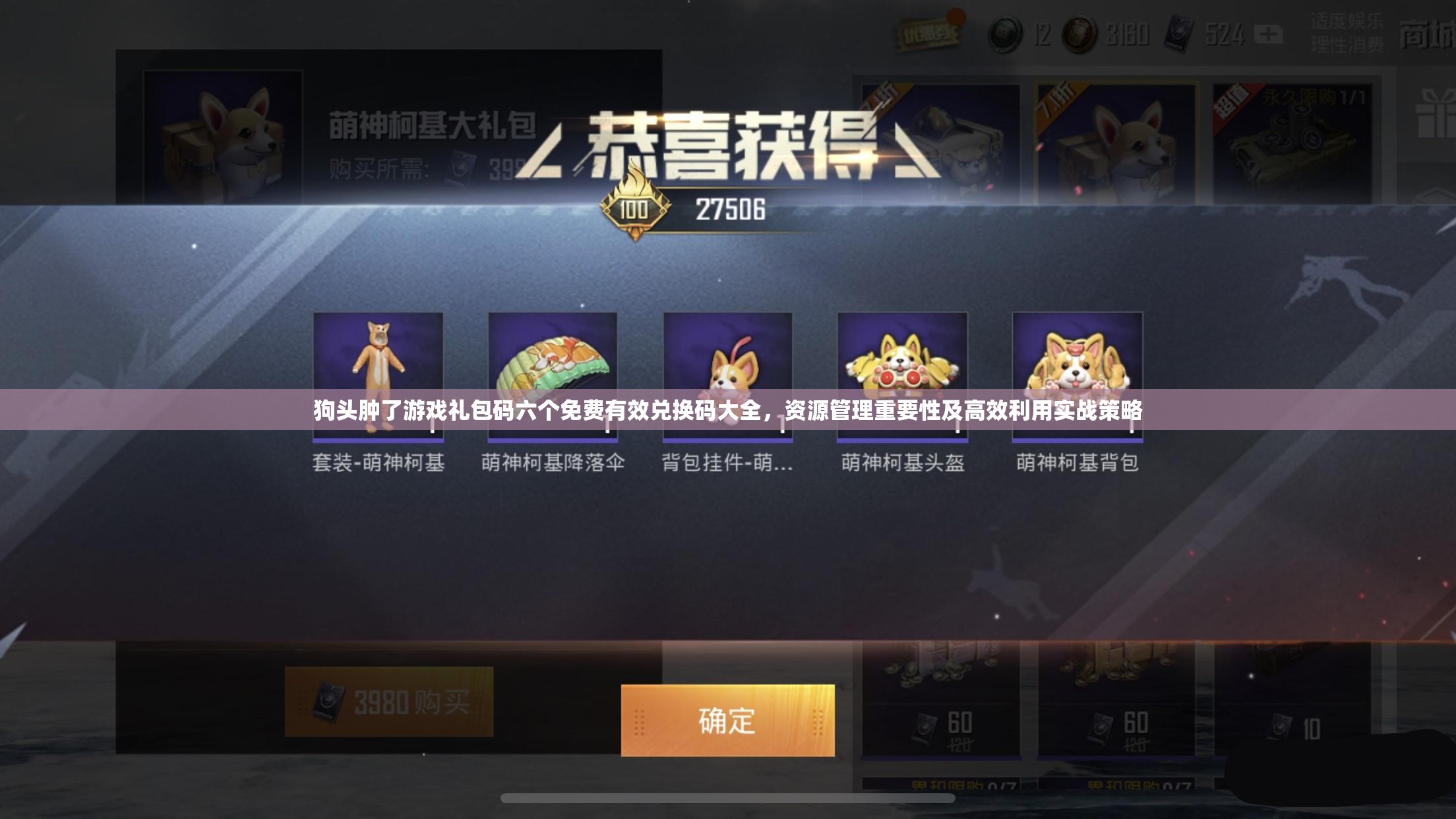 狗頭腫了游戲禮包碼六個(gè)免費(fèi)有效兌換碼大全，資源管理重要性及高效利用實(shí)戰(zhàn)策略