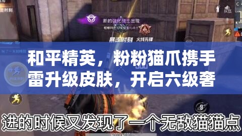 和平精英，粉粉貓爪攜手雷升級皮膚，開啟六級奢華裝備之旅