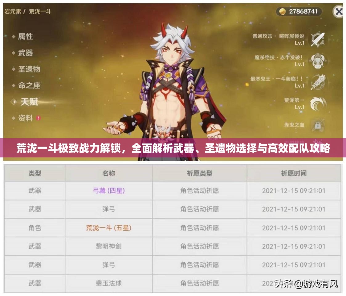 荒瀧一斗極致戰(zhàn)力解鎖，全面解析武器、圣遺物選擇與高效配隊(duì)攻略