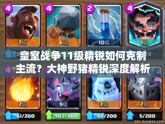 皇室戰(zhàn)爭11級精銳如何克制主流？大神野豬精銳深度解析揭秘