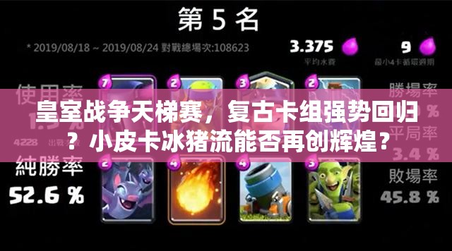 皇室戰(zhàn)爭天梯賽，復(fù)古卡組強(qiáng)勢回歸？小皮卡冰豬流能否再創(chuàng)輝煌？