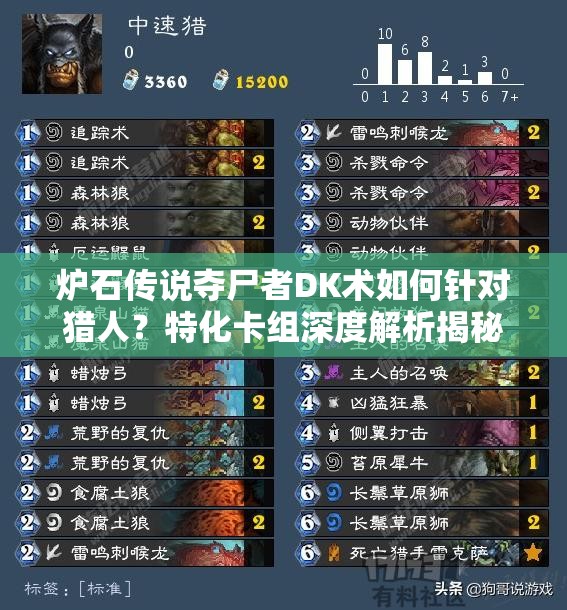 爐石傳說奪尸者DK術(shù)如何針對獵人？特化卡組深度解析揭秘