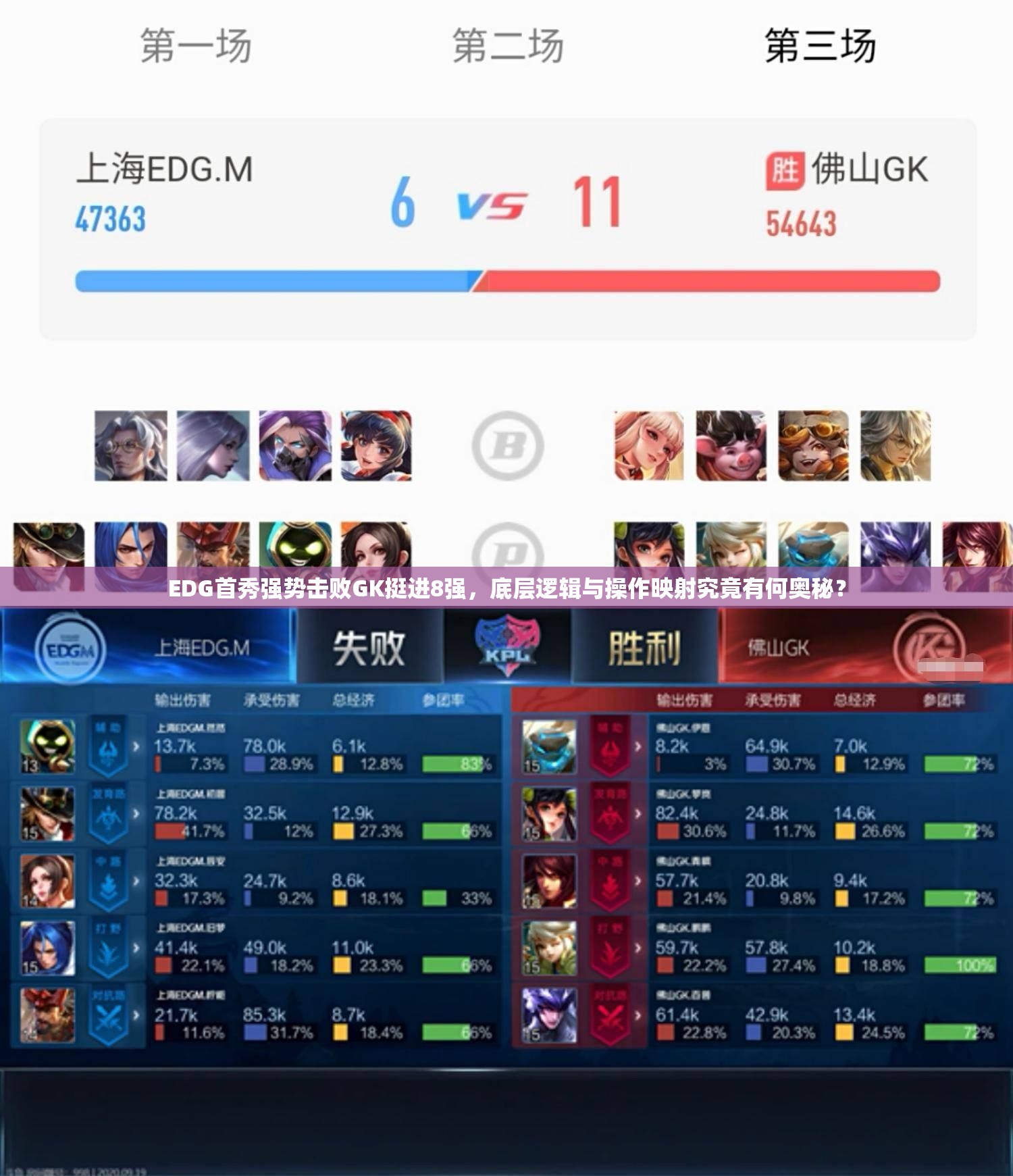 EDG首秀強勢擊敗GK挺進8強，底層邏輯與操作映射究竟有何奧秘？