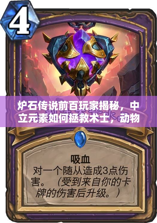 爐石傳說前百玩家揭秘，中立元素如何拯救術(shù)士，動物園演變史有何懸念？